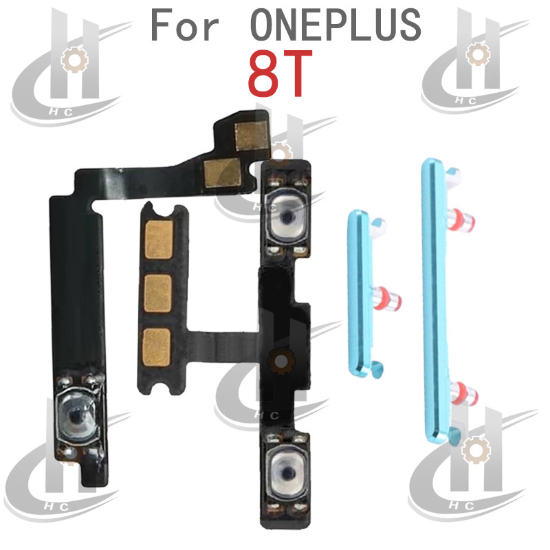 สําหรับ OnePlus 8T ปุ่มด้านข้างปรับระดับเสียง Flex Cable Keys ปุ่มปิดปุ่มปรับระดับเสียงขึ้นและลงด้านข้างส่วนทดแทน