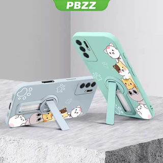 PBZZ FOR เคส Case สำหรับ OPPO Reno 6 4กรัม OPPO A16 OPPO Reno 6Z 5กรัม OPPO reno6 Z 5กรัมโทรศัพท์ปลอก softcase ซิลิโคนเหลวกันกระแทกปกการออกแบบใหม่ความงามการ์ตูนแมวกับผู้ถือ YTXZDZMM01