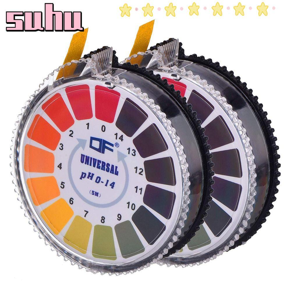 SUHUHD 1/2 ม้วน PH Test Paper Strip Roll, 5m/roll PH 0-14 Test Paper, ทนทาน PH Test Meter น้ําลายน้ํ