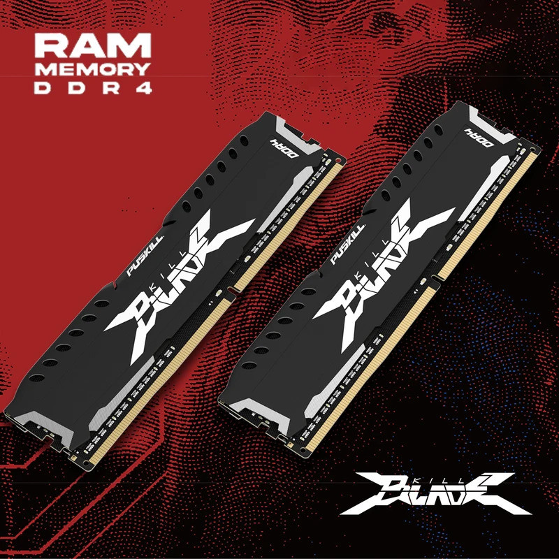 PUSKILL Memória RAM DDR4 16GB 8GB 1.2V 3200MHz 2666MHz คอมพิวเตอร์เดสก์ท็อป UDIMM Cooling Vest หน่วย