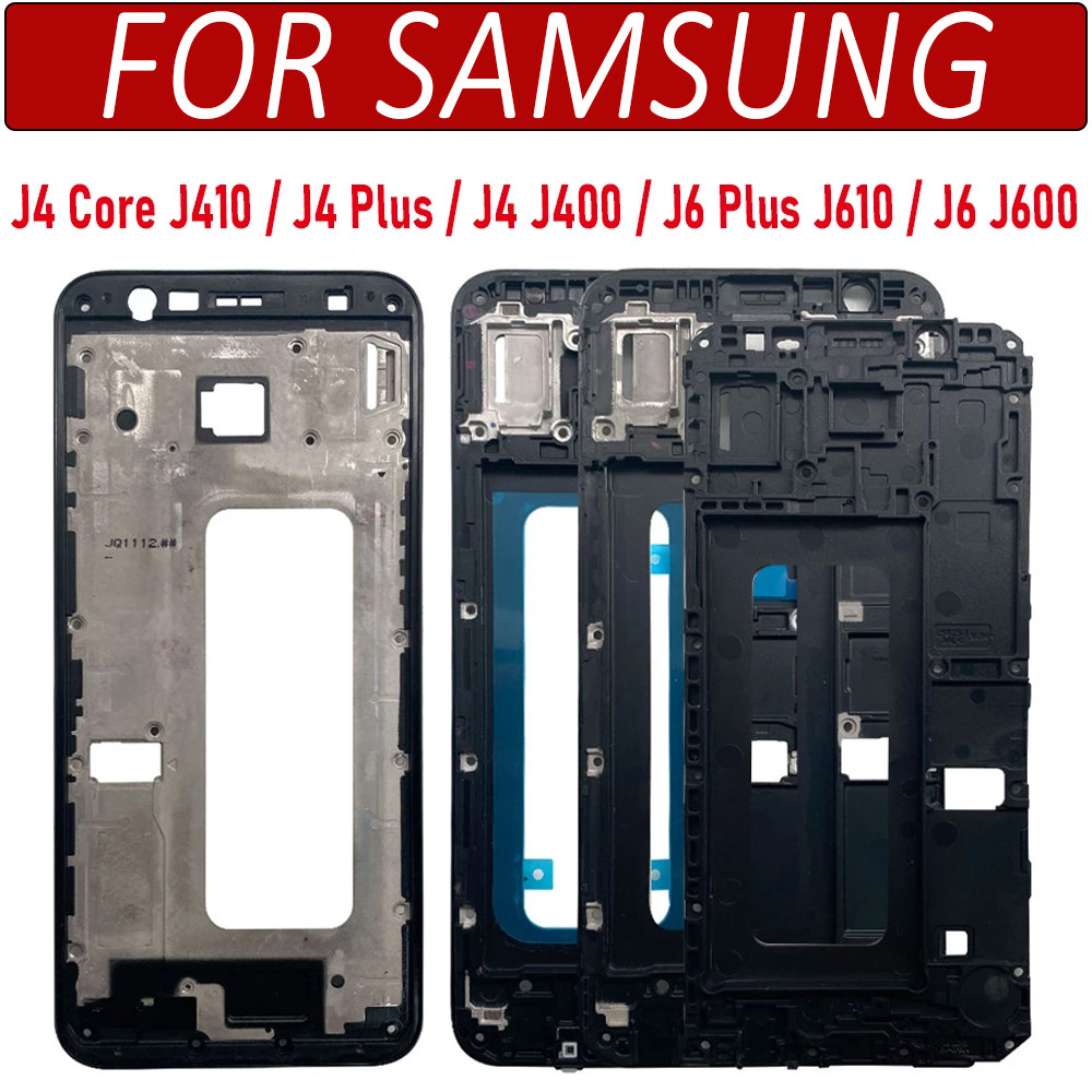 สําหรับ Samsung J410 J4+ Plus J400 J6+ Plus ที่อยู่อาศัยกรอบกลางอะไหล่ทดแทน