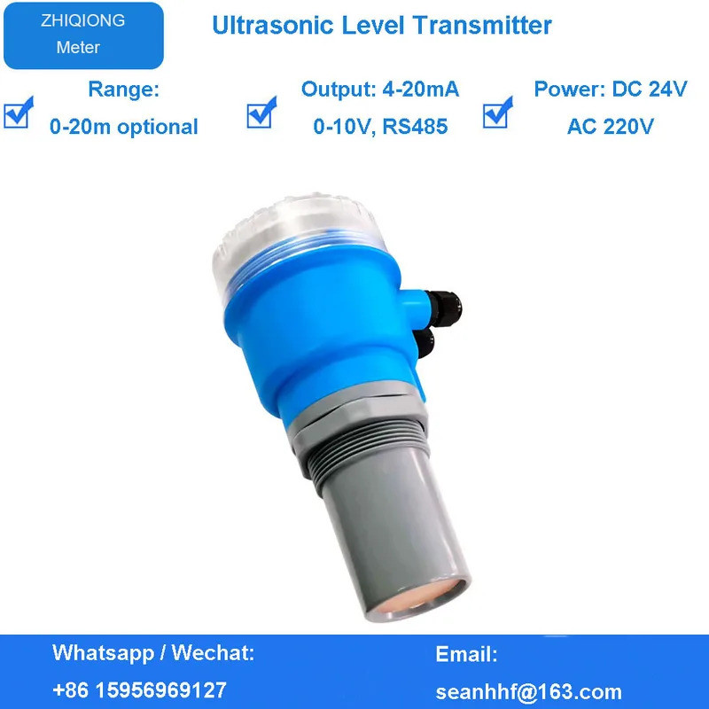 All-in-one ระเบิด Ultrasonic Liquid ระดับความลึกวัดสําหรับ Lake Tank น้ํา RS485 0-20m DC24V