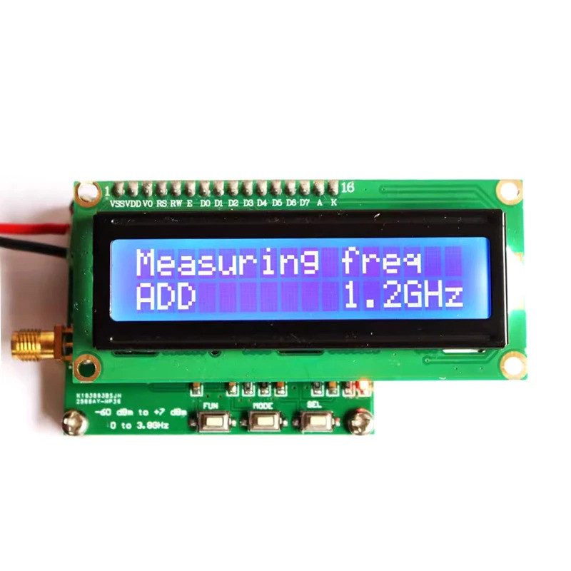 มิเตอร์ไฟฟ้า RF ดิจิตอล 50Hz~3.8GHz -60~+7 dBm