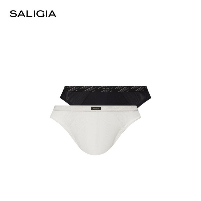 SALIGIA | ผู้ชายชุดชั้นในขอบสุภาพบุรุษเรียบกึ่งโปร่งใสก้างปลาสิ่งทอลายทแยงเนื้อกางเกงผู้ชาย Underwear men Brief