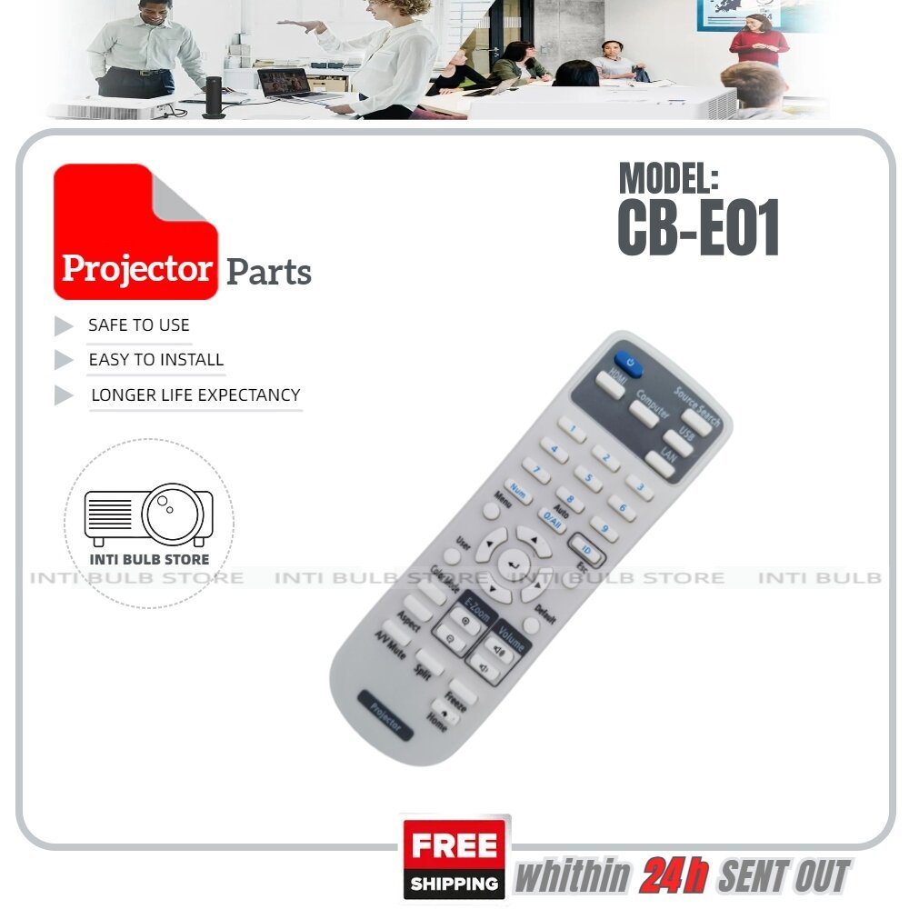 Epson โปรเจคเตอร์รีโมทคอนโทรล CB-E01/E E10 FH06 X06 W06 X49 FH52 W52