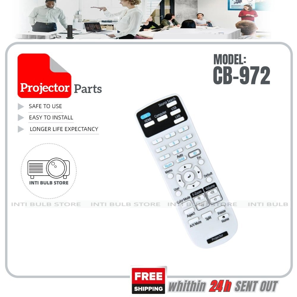 Epson โปรเจคเตอร์รีโมทคอนโทรล CB-972 982W 992F X51 X06E W06