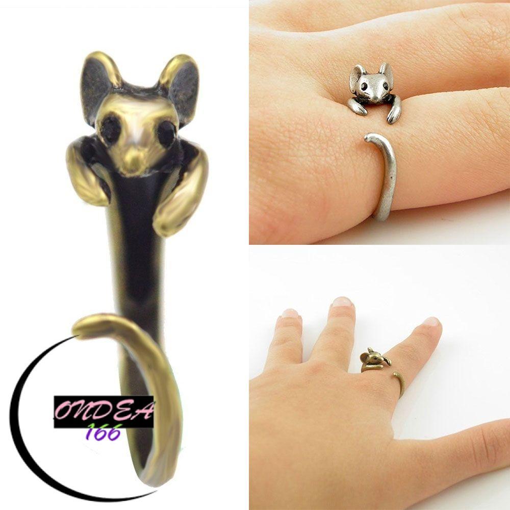 ONDEAL66 แหวนแฟชั่นเครื่องประดับปรับสัตว์ Vintage