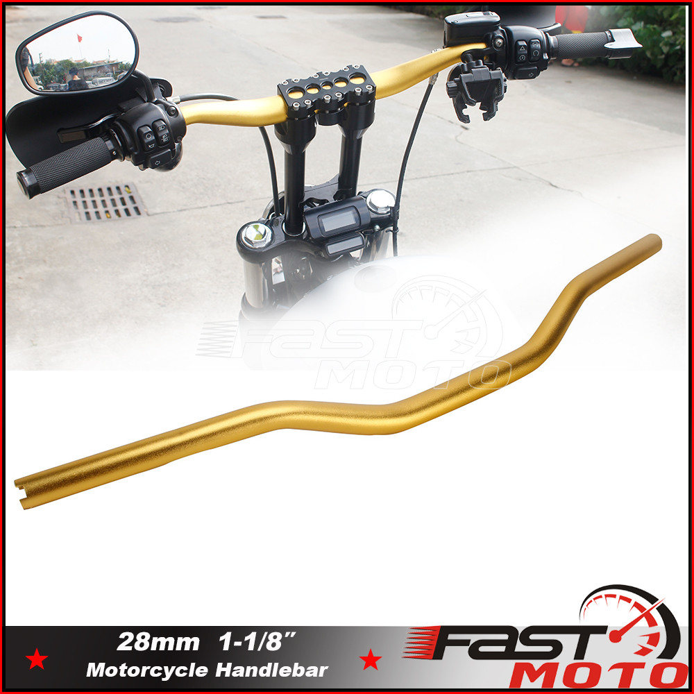 TC Aluminium Gold Handlebar 28mm 1-1/8″ Motorcycle Handle Bar For Harley Chopper Accessories Univers