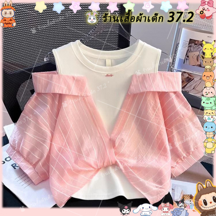 เสื้อแขนสั้นลายบางเบาสำหรับคนกลางวัยและอายุมากกว่า พร้อมไซส์ 120-170 เสื้อแฟชั่นฤดูร้อน
