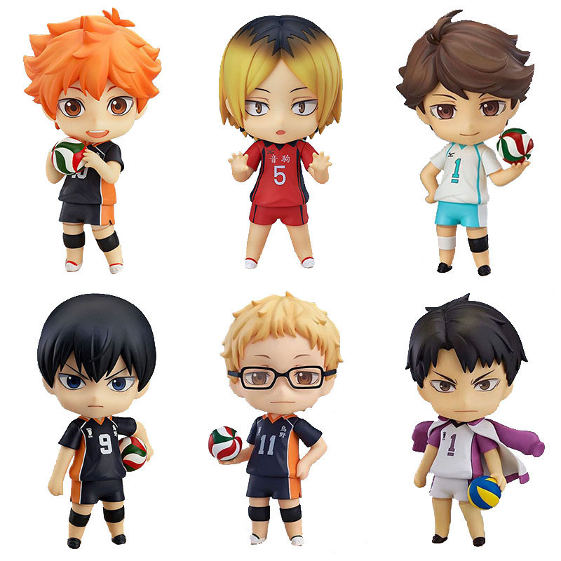 10 ซม.Haikyuu รูป Clay รุ่น Q Hinata Shoyo Kageyama Tobio Oikawa Tooru Action Figure เคลื่อนย้ายได้ส