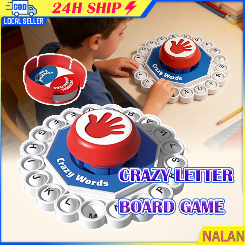 ร้านอยู่กทม.เกมคําศัพท์ เกมฝึกสมอง การศึกษาภาษาอังกฤษ Boardgame ของเล่นเด็กเล็ก ง่ายต่อการพกพา เสริม