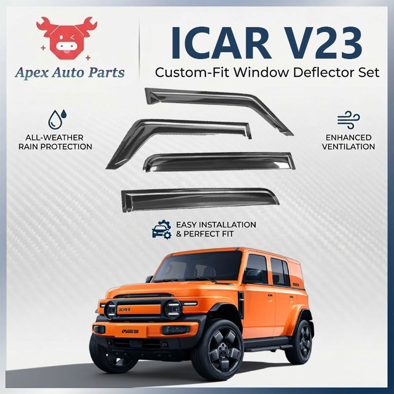 【Apex】กันสาด ICAR V23 2025-ตอนนี้ แบบมีคิ้ว รุ่นหนาพิเศษ ชุดแต่ง กันสาด คิ้วกันฝน กันสาดกระจก คิ้วกันสาด ของแต่งรถยนต
