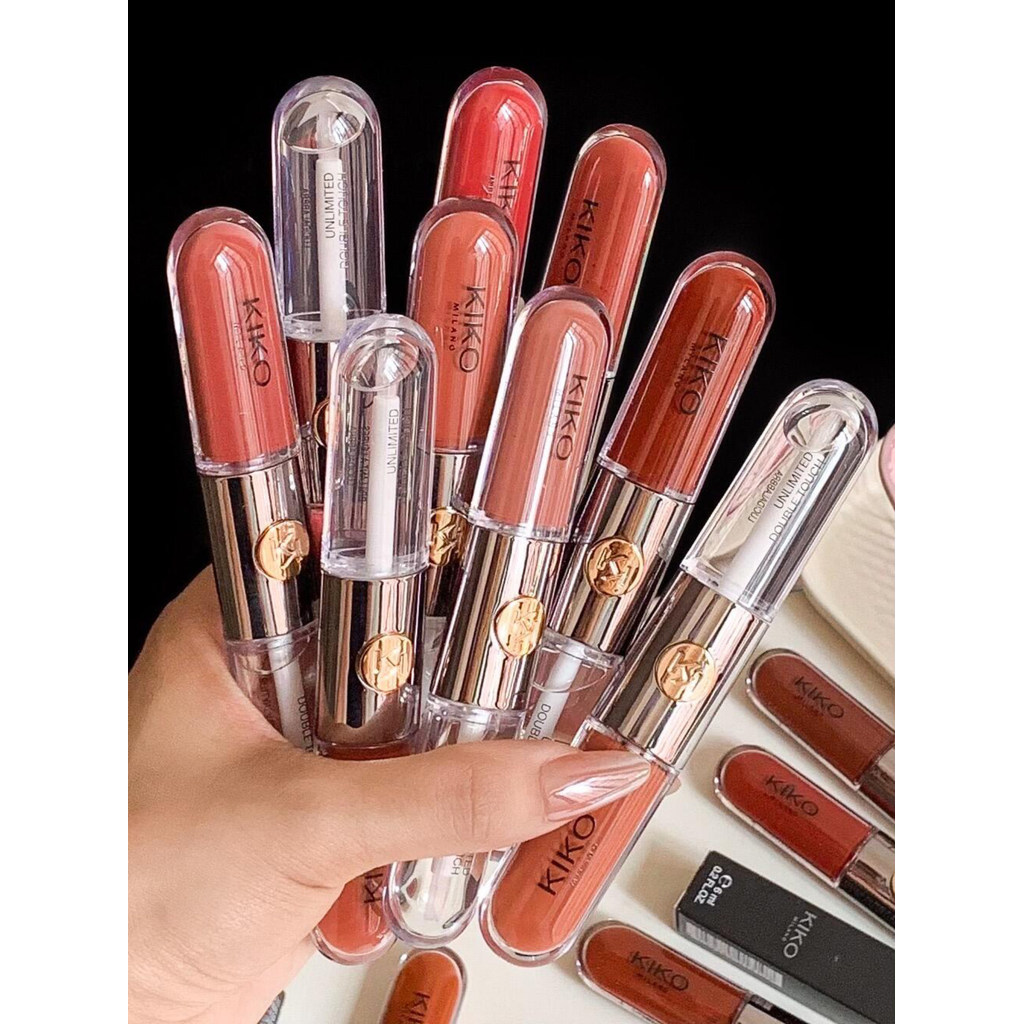️ KIKO Double-Headed Lip Glaze Lipstick 159 Lip Gloss 126 โปร่งใส 103 Water Gloss Mirror Lip Glaze L