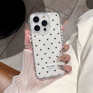 🎈Snap&Co🎈เคสไอโฟน17 เหมาะสำหรับ สำหรับ IPhone17 15 12 14 13 11 16 Pro Max X XR 7 8Plus เคสโทรศัพท์ใสลายจุดเรียบง่าย