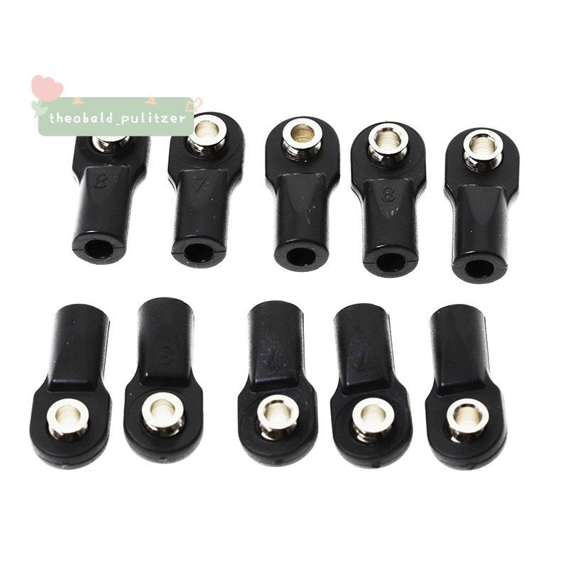 10 ชิ้นพลาสติก Rod End Link Link Link Link Linkage Balls Joint Head สําหรับ 1/10 RC รถ Crawler SCx10