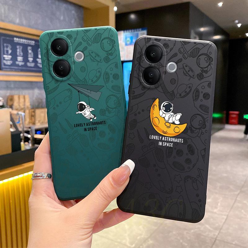เคส vivo V60 Lite 5G เคสโทรศัพท์ภาพประกอบนักบินอวกาศแบบนิ่มซิลิโคน TKR