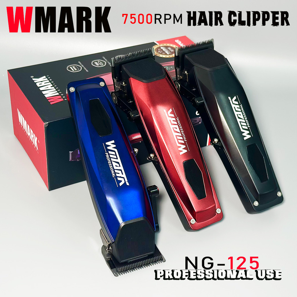 WMARK NG-125 Professional ปัตตาเลี่ยนผมไฟฟ้า 7500RPM มอเตอร์หมุนหัวน้ํามันร้านตัดผม Trimmer สําหรับ 