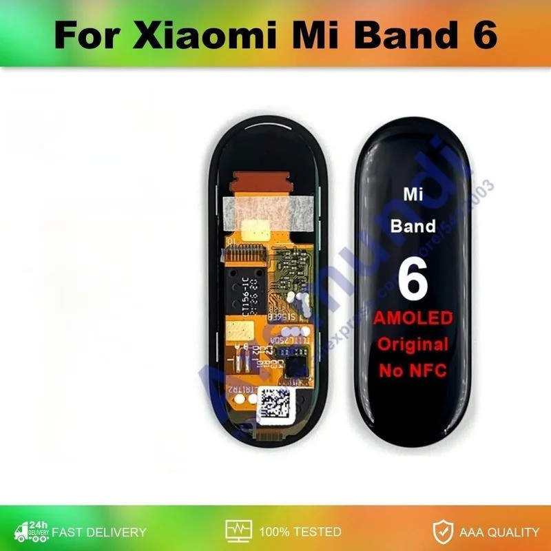 AMOLED สําหรับ Xiaomi Mi Band 6 จอแสดงผล LCD Touch Screen Digitizer Assembly สําหรับ Xiaomi Band 6 B