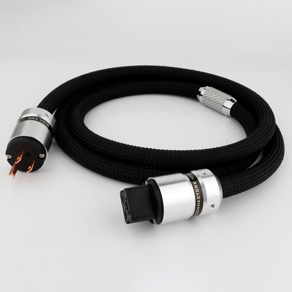 คุณภาพสูง Audiophile Power Cable c19 20AHifi Power Cable สายไฟ EU Supply ปลั๊กสําหรับลําโพงเครื่องขย