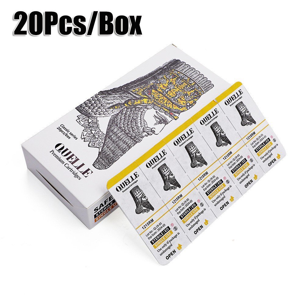 20pcs/box #12 QUELLE Disposable Tattoo Needle Tattoo Cartridge Needles for Tattoo Machine Tattoo Pen
