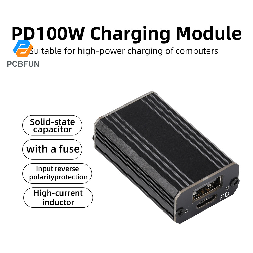 Pcbfun โมดูลชาร์จเร็วกําลังสูงแบบสเต็ปดาวน์พร้อมตัวเก็บประจุแบบ Solid-State รองรับ PD 100W