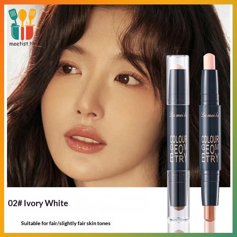 MEET 2in1 Double-ended คอนซีลเลอร์ Sti High Coverage กันน้ําสําหรับแต่งหน้าใบหน้าน้ําหนักเบายาวนานคอ