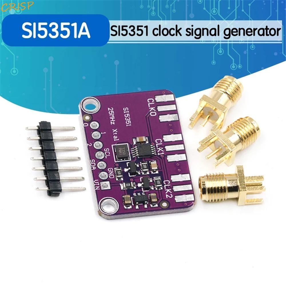 CRISP เครื่องกําเนิดสัญญาณความถี่สูงทนทาน Si5351 I2C นาฬิกา DC 3V-5V Si5351A