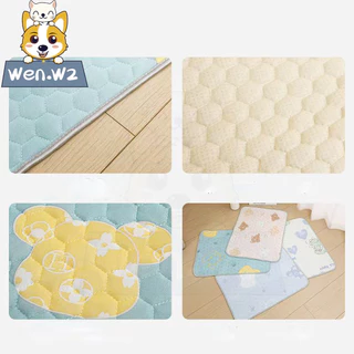 wen.W2 🐾 เตียงนอนสุนัขและแมว ผ้าไอซ์ซิลค์ ระบายอากาศ เย็นไม่ร้อน ใช้ได้ทุกฤดู รองนอนสัตว์เลี้ยง พื้นรองนอน ซักได้ นุ่มเป