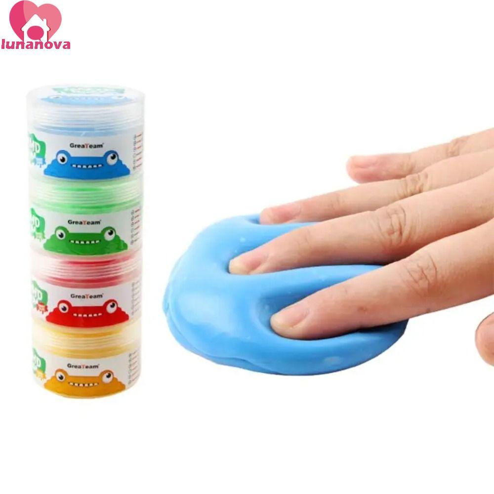 LUNANOVA Hand Putty Squiz ของเล่น,นุ่มยืด 4 ชิ้น/เซ็ต Finger Training Putty, บีบของเล่น Soft Clay No