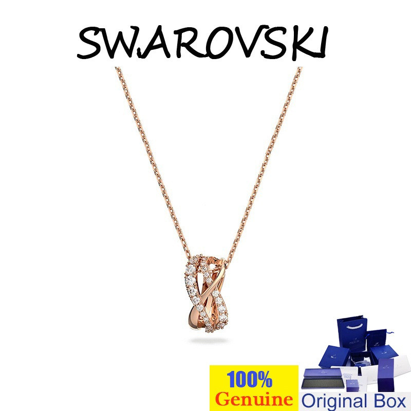 96 Swarovski Twist Twist Swan Necklace Non-Fade Necklace Silver Ladies Necklace Pearl Jewelry Niche 