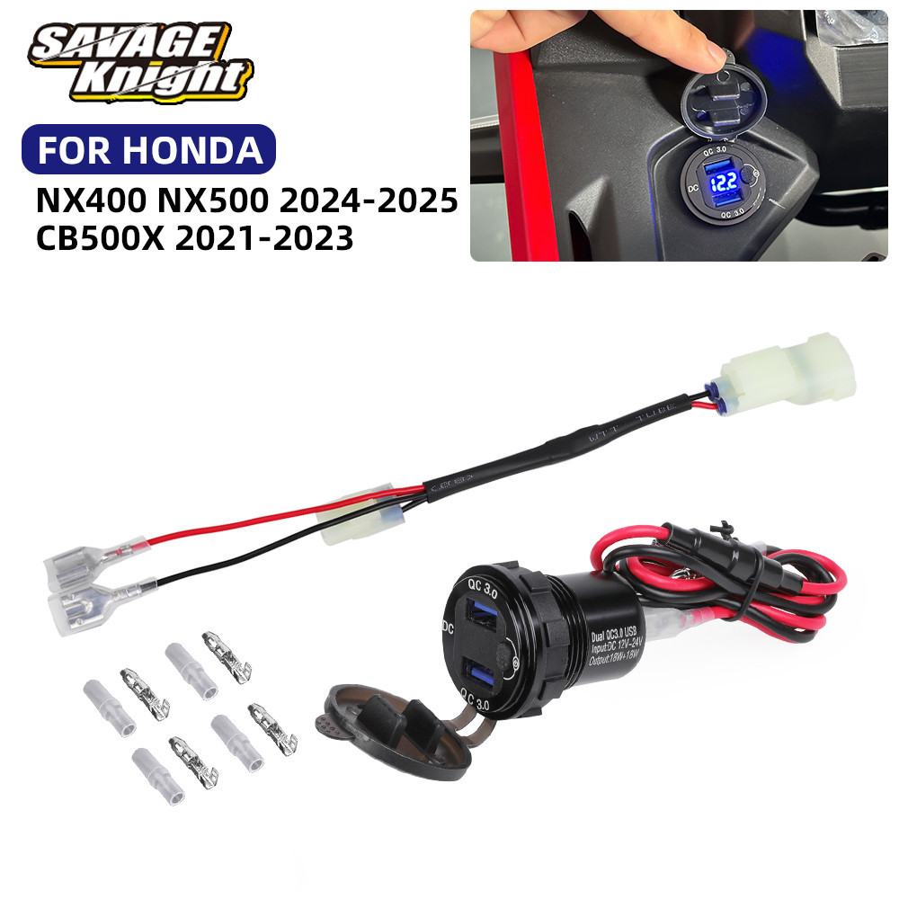 SA 2025 สําหรับHonda NX400 NX500 3.0 Quick USB ChargerเสริมOutlet Power Connectorปลั๊กCB500X 2021-20