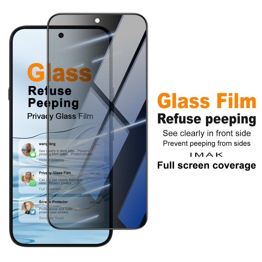 IMAK ความเป็นส่วนตัวฟิล์มกระจก Nothing 4a Pro 5G รองรับลายนิ้วมือ