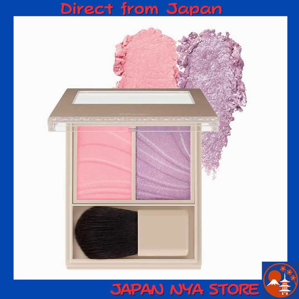 Visee Layered Fleurie Cheek PU-5 Iris Purpleบลัชออน 2 เนื้อสัมผัส มอบผิวเปล่งประกาย (Radiant) สีพวงแ