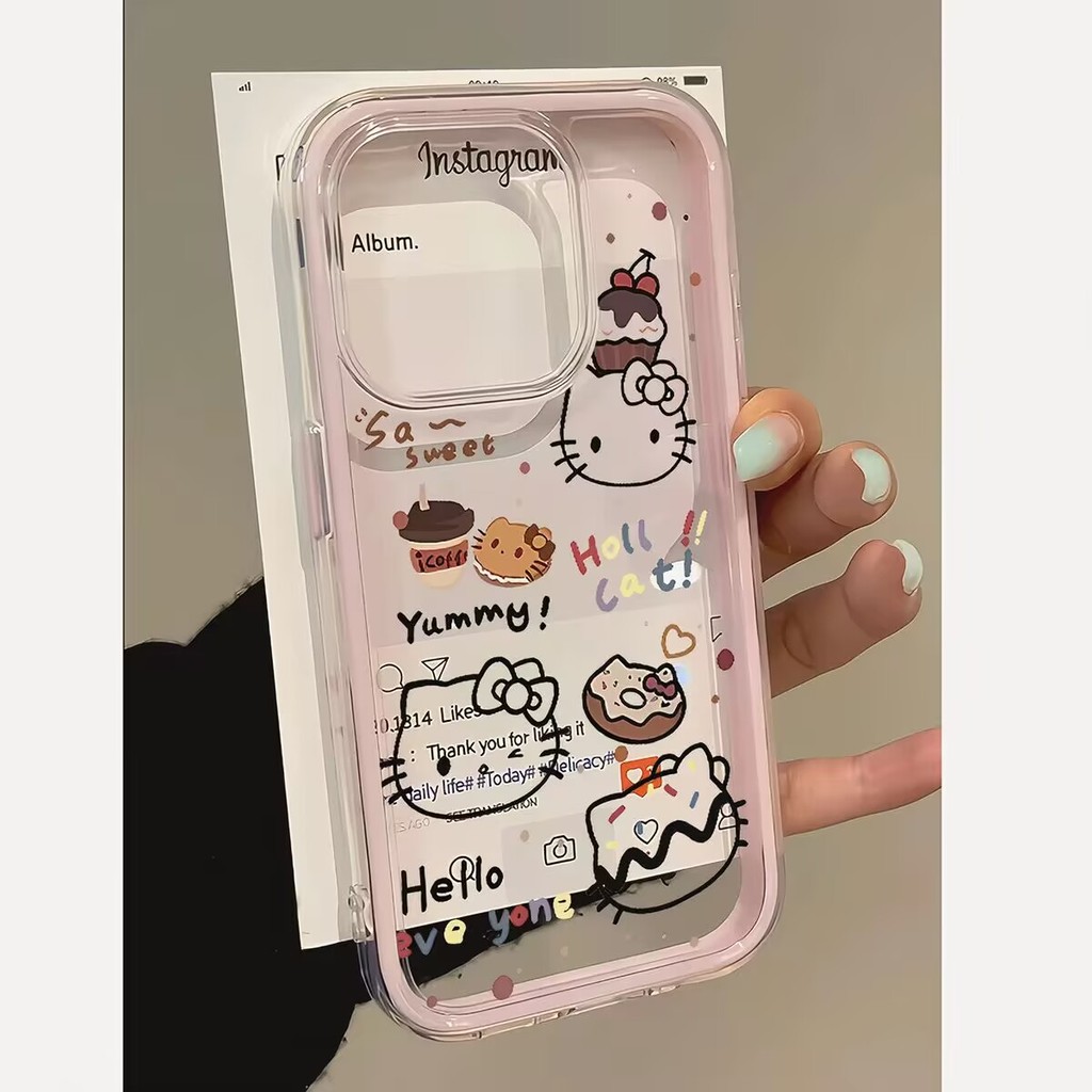 ขนม KT Cat เหมาะสําหรับ Samsung s26ultra เคสโทรศัพท์สไตล์ใหม่ s25edge เคสป้องกัน Super สวย s24plus ก