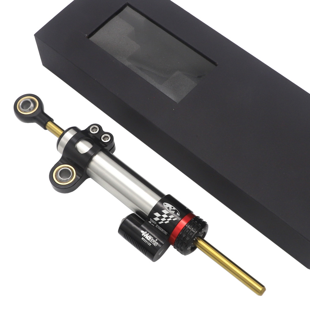 C-รถจักรยานยนต์ Universal Adjustable Steering Damper Stabilizer สำหรับ Kawasaki Z750 Z800 Z1000 ER6N