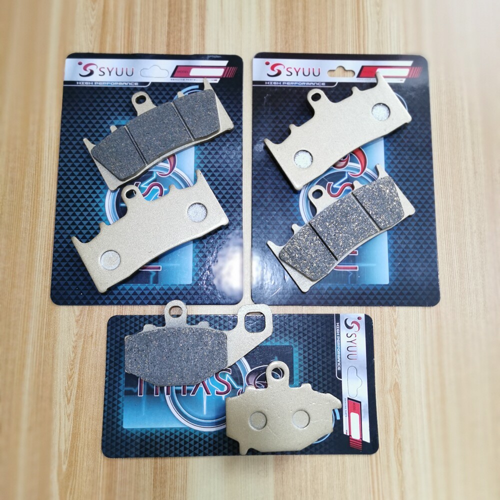 เหมาะสําหรับ Kawasaki ZX6R 98-02 ZX9R 96-01 ด้านหน้าด้านหลังเบรค Pad ผ้าเบรคทองแดงไฟเบอร์