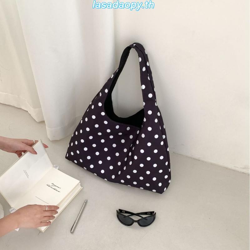 Himawari Baggu Midnight Polka Dot Mini Butter Bag (Cotton)