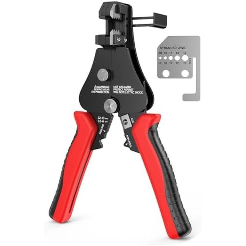 GKG เครื่องปอกสายไฟอัตโนมัติ, 3 In 1 ปรับ Stripper/Cutter/Crimping เครื่องมือ, Heavy Duty อัตโนมัติไ