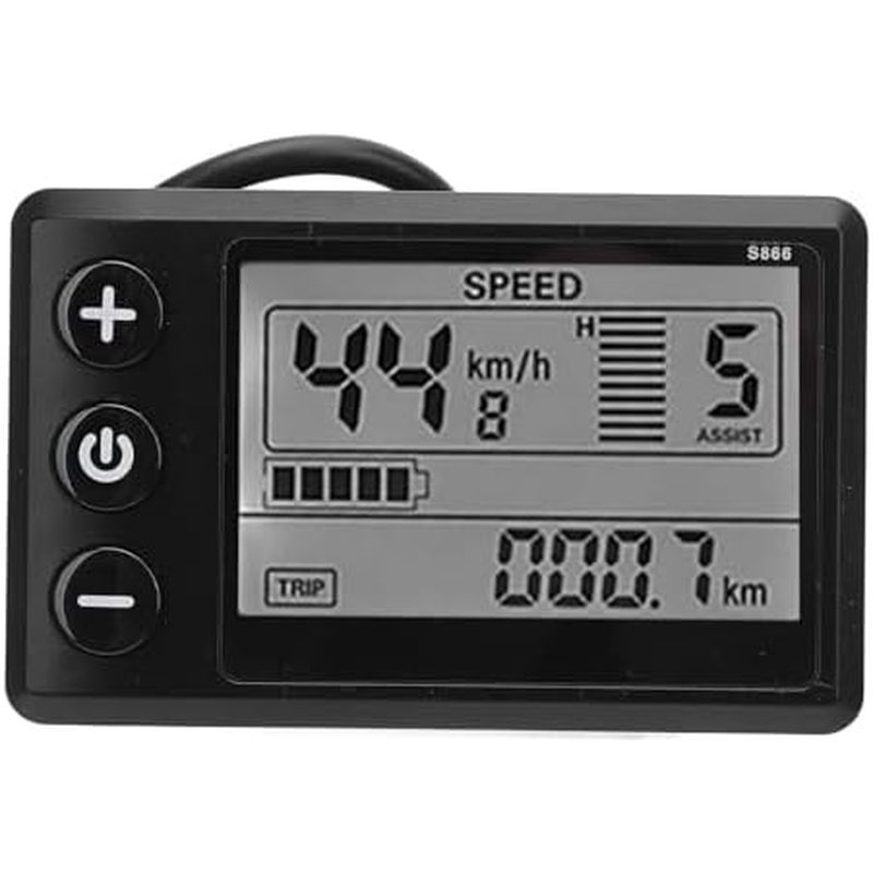 สกู๊ตเตอร์ไฟฟ้าจอแสดงผล LCD, แผงขี่จักรยานไฟฟ้า S866 24V 36V 48V 60V 6 Pin Water Display แผงควบคุมสํ