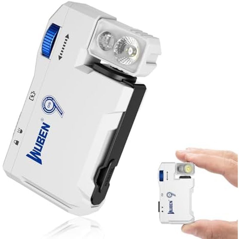 WUBEN G5 ไฟฉายพกพาสะดวก, แสงRGB และแม่เหล็ก, 400 ลูเมน, ชาร์จไฟได้, เหมาะสำหรับใช้ทั้งในบ้านและกลางแ