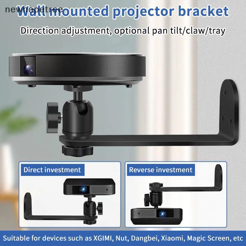 [newhopetree] Portable Projector Braet 360° Rotatable Wall Mount Beamer Holder Universal 1/4 สกรูสํา