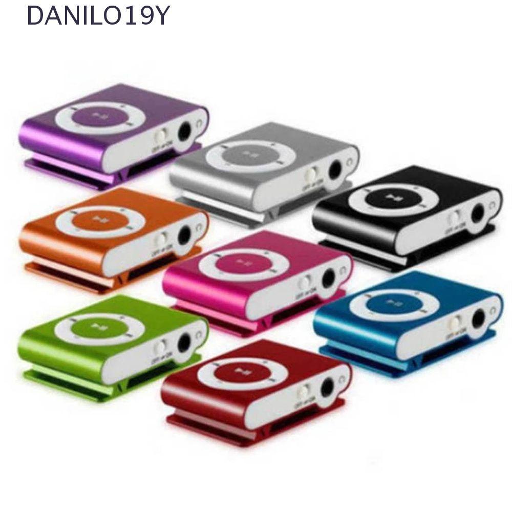 DANILO19Y คลิป MP3 แฟชั่นโลหะ Walkman กระจก 3.5 มม. Media Player เครื่องเล่นเพลง