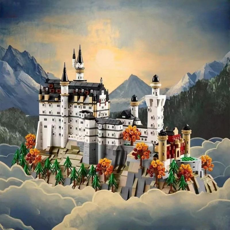 ใช้งานร่วมกับ Lego 21063 Building Block Series Neuschwanstein Castle ของเล่นรุ่นการศึกษา Building Bl