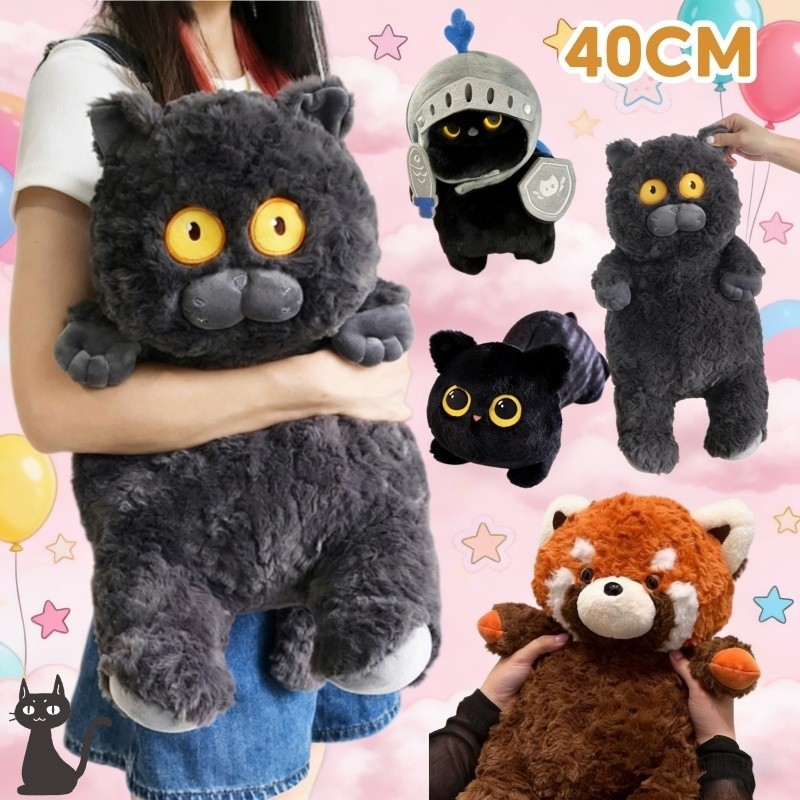 ของเล่นตุ๊กตาแมวดำ ตุ๊กตา แมวดำ หมอนแมวน่ารัก ของขวัญให้เพื่อน