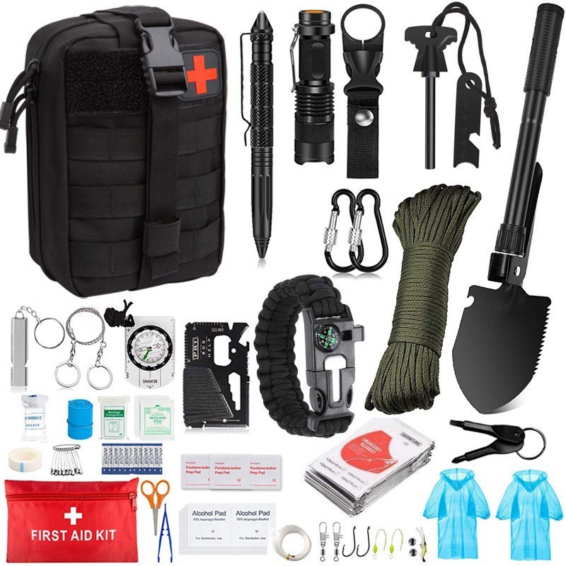 Outdoor Camping Emergency Gear New Survival Tool Multi-Functional Set Tactical Bag