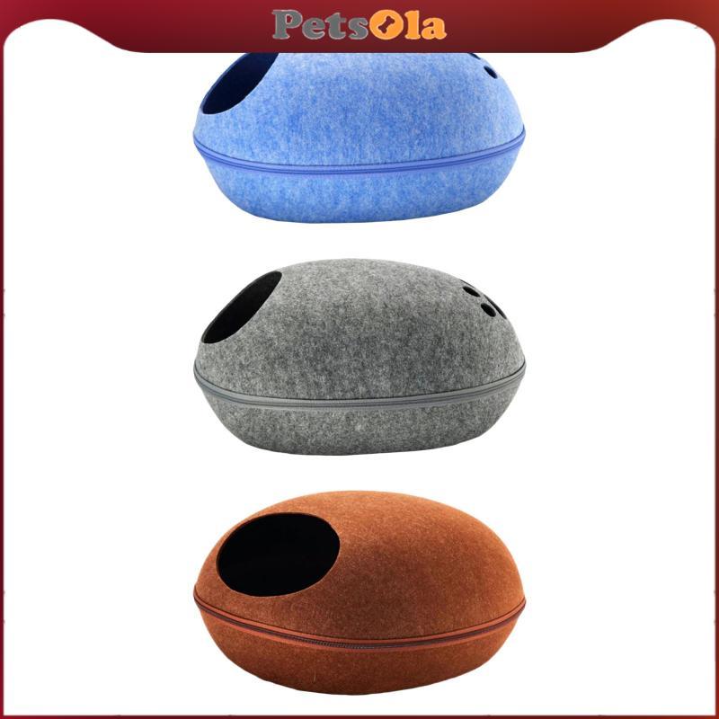 PETSOLA Cat Bed Cave House Bed Pet Sleeping Bed Pet Bed House Cozy Nest Semi Enclosed with Zipper Ho