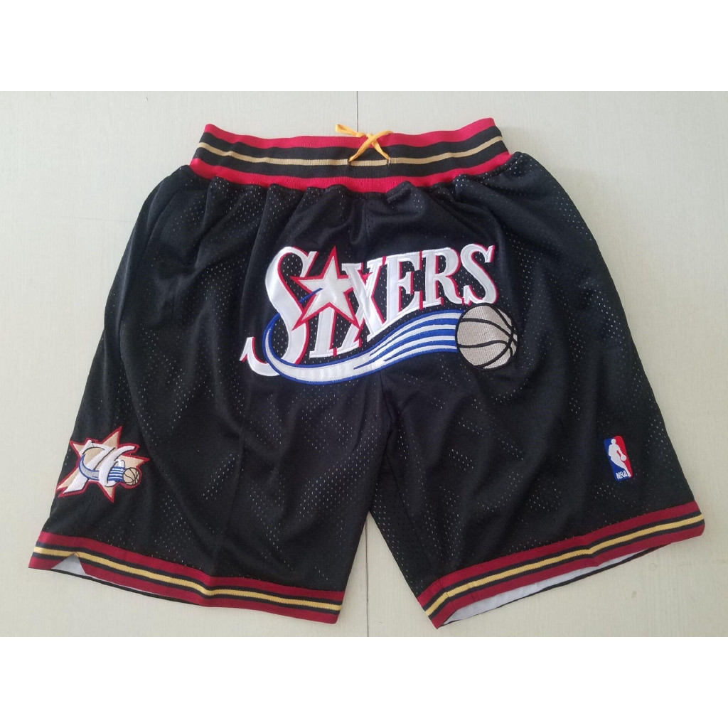 UMIMI-L Men Philadelphia 76ers Just Don Swingman Black Jersey Shorts