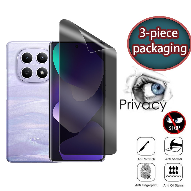 3 ชิ้นป้องกันหน้าจอสําหรับ Redmi หมายเหตุ 15 Pro Pro + Plus Note15 4G 5G 2025 ส่วนตัว Hydrogel บรรจุภัณฑ์ความเป็นส่วนตัวฟิล์ม Anti-Spy ไฮดรอลิก Anti Peek นุ่มคลุมทั้งหมด