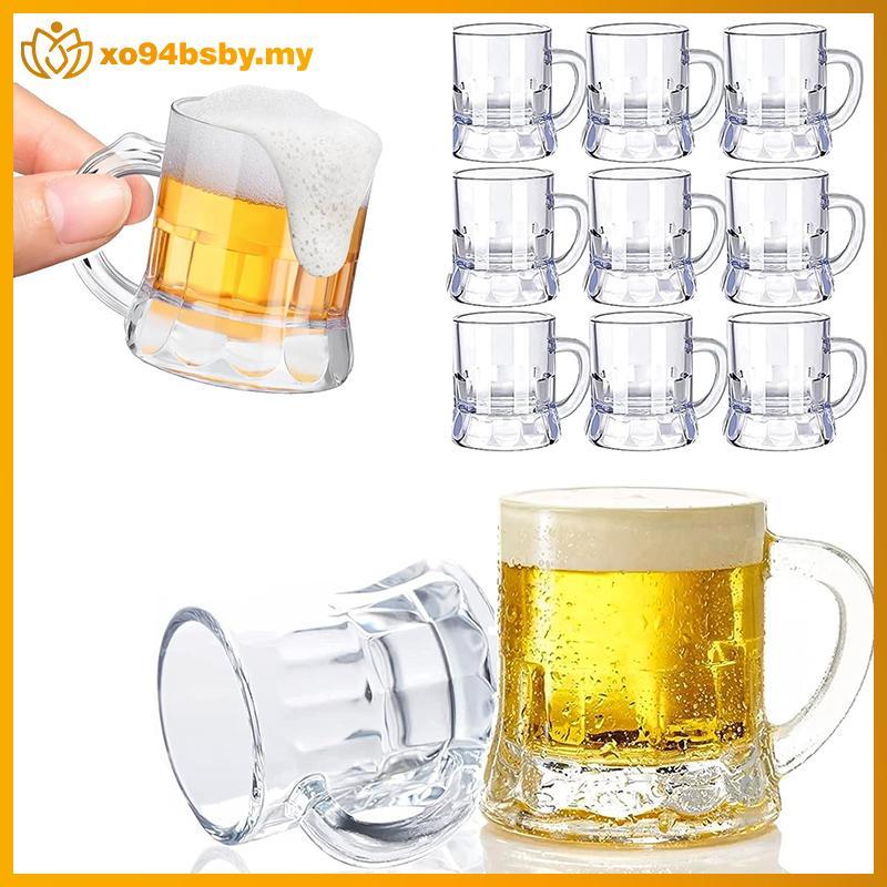 Xo94bsby 5/10PCS 30ml ถ้วยเบียร์ขนาดเล็กจับพลาสติก Whisky สําหรับ Party แก้ว Barware ห้องครัวรับประท