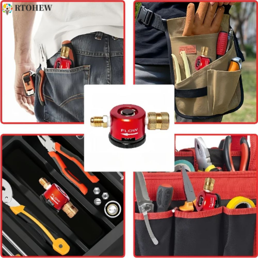 RTOHEW ไนโตรเจน Purge Regulator, 1/4 นิ้วเครื่องมือ Purge HVAC ไนโตรเจน Purge Kit, เกรดอุตสาหกรรม Br